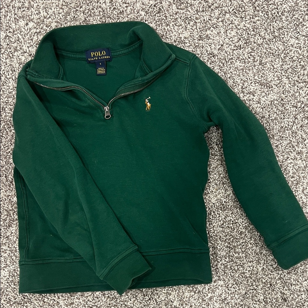 Polo by Ralph Lauren Kids Forest Green Half-Zip Sweatshirt